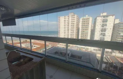 Apartamento vista mar com 3 quartos na ocian em praia grande/sp