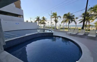 Apartamento vista mar com 2 quartos no jd. real em praia grande/sp