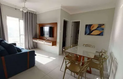 Apartamento mobiliado com 1 quarto na aviação em praia grande/sp