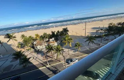 Apartamento vista mar com 3 quartos na guilhermina em praia grande/sp