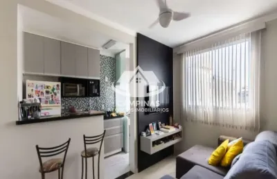 Apartamento com 2 quartos à venda na avenida washington luís, 4601, parque jambeiro, campinas, 46 m2 por r$ 215.000