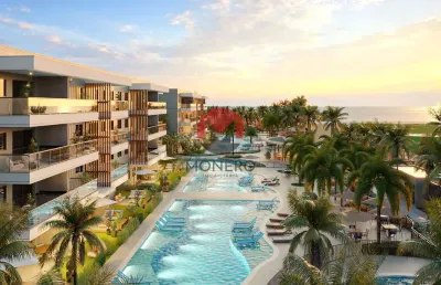 Incrível apartamento com 69m² próximo ao beach park | porto das dunas, aquiraz-ce