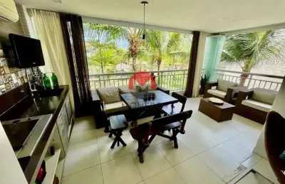 Apartamento com 115m² no golf ville resort pé na areia | porto das dunas, aquiraz-ce