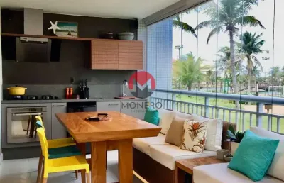 Apartamento vista lago no golf ville resort com 115m² e 03 suítes | porto das dunas, aquiraz-ce