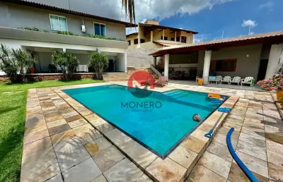 Mansão 100% mobiliada com 04 suítes e vista para o mar | porto das dunas, aquiraz-ce