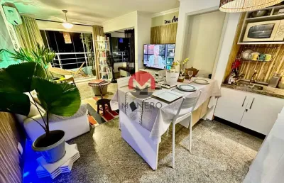 Flat porteira fechada com 01 suíte na av. beira mar com vista mar eterna | mucuripe, fortaleza-ce