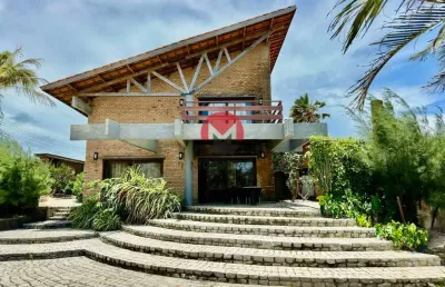 Mansão com incrível vista mar com mega terreno de 2.250m2 | porto das dunas, aquiraz -ce