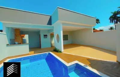 Casa com 3 dormitórios à venda, 122 m² por r$ 695.000,00 - parque balneário oásis - peruíbe/sp