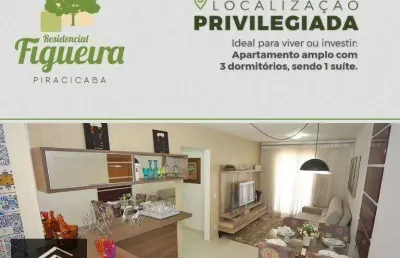 Apartamento com 3 dormitórios à venda, 70 m² por r$ 275.000,00 - dois córregos - piracicaba/sp
