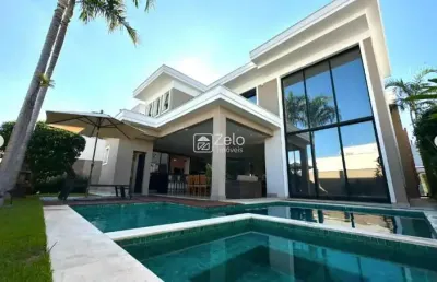 Casa em condomínio à venda com 285,21 m², 3 quartos 4 vagas em loteamento parque dos alecrins, campinas