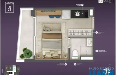 Apartamento com 1 quarto à venda na Vila Madalena, São Paulo 