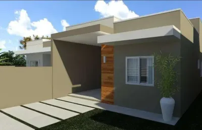 Casa com 03 quartos sendo 01 suíte, com espaço de terreno e excelente acabamento.