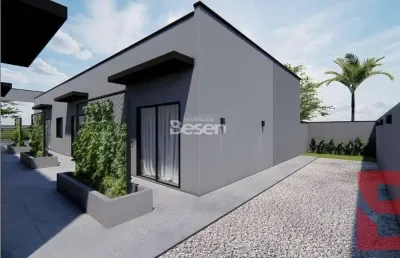 Casa em condomínio à venda em itapoá-sc, itapema do norte: 2 quartos, 1 suíte, 2 salas, 2 banheiros, 1 vaga de garagem!