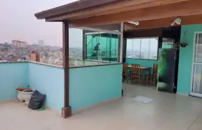 Cobertura com 3 dormitórios à venda, 123 m² por r$ 710.000,00 - nova gerty - são caetano do sul/sp