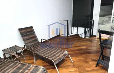 Cobertura com 3 quartos para alugar na avenida washington luís, vila mathias, santos, 147 m2 por r$ 6.200