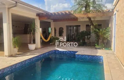 Casa com 3 dormitório sendo 1 suíte, mais um quarto de empregada, ar condicionado, piscina, à venda, 242 m² - nova piracicaba - piracicaba/sp
