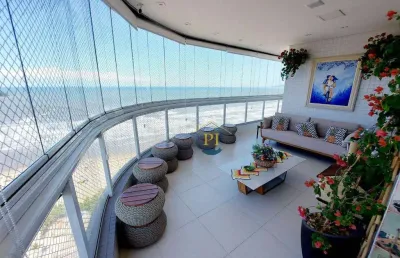 Apartamento com 4 dormitórios à venda, 212 m² por r$ 3.100.000,00 - canto do forte - praia grande/sp