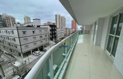 Apartamento com 3 dormitórios para alugar, 163 m² por r$ 5.570,00/mês - tupi - praia grande/sp