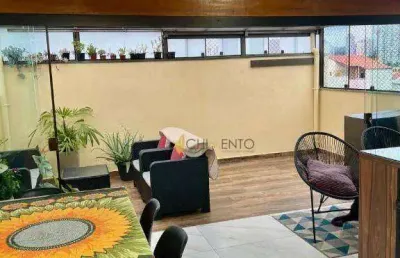 Cobertura com 2 dormitórios à venda, 110 m² por r$ 530.000 - vila são pedro - santo andré/sp