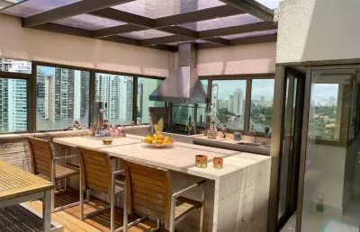Cobertura com 3 dormitórios à venda, 240 m² por r$ 4.190.000 - brooklin - são paulo/sp