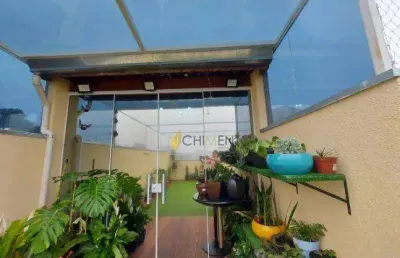 Cobertura com 3 dormitórios à venda, 167 m² por r$ 550.000,00 - vila alzira - santo andré/sp