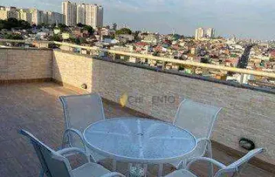 Cobertura com 2 dormitórios à venda, 129 m² por r$ 485.000,00 - taboão - são bernardo do campo/sp