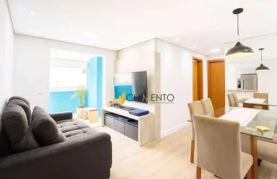 Apartamento com 2 dormitórios à venda, 60 m² por r$ 490.000,00 - vila valparaíso - santo andré/sp
