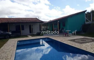 Chácara com 3 dormitórios à venda, 4000 m² por r$ 550.000,00 - lagoa nova - guararema/sp