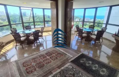 Federação - alto do são lazaro   excelente apartamento 4 suítes com 460 m², nascente, vista mar,