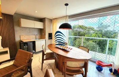 Atmos greenville  116m2, 3/4, nascente, andar baixo, com varanda integrada a sala, e com churrasqueira a carvão