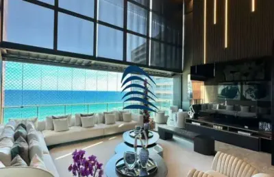 Cobertura duplex de alto luxo no condomínio d'azur com 4 suítes 374 m²