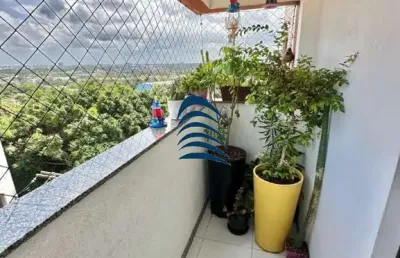 Apartamento em piatã ( jardim placaford) - 2 quartos com suíte, 80m2, apartamento amplo,  linda vista mar, varandão gourmet, cortina de vidro, nascent