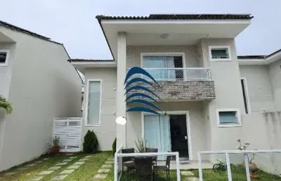 Casa duplex à venda | | 160m² | 3/4 sendo 1 suíte | área gourmet com churrasqueira | lavabo | energia solar | 2 vagas | condomínio conta com 7 casas no miragem - lauro de freitas