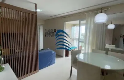 Apartamento na paralela 3/4 sendo 1 suite, 02 banheiros, dispensa, armários, 2 garagens, 78m², varanda gourmet com churrasqueira elétrica!