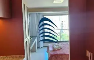 Studio zn barra, 22m², nascente, armários, decorado, projeto de iluminação, ar condicionado, andar alto, bem ventilado