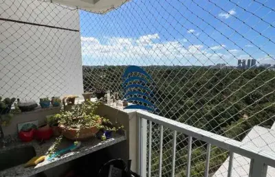 Condomínio vista patamares   apartamento com 67m2, 2/4 com suíte, varanda, ar-condicionado nos quartos, intermediário , 1 vaga de garagem coberta