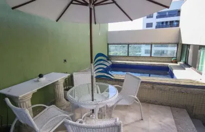 Excelente cobertura duplex com piscina no colina a, nascente, armários embutidos, 200 m2, 4/4 sendo 2 suítes, 2 vagas  de garagem soltas