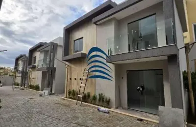 Excelente casa solta em condomínio fechado em villas do atlântico / ipitanga
