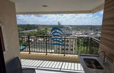 Excelente apartamento 2/4 com suíte, porteira fechada, varanda gourmet e andar alto no condomínio stupendo piatã, com 67,74 m², 1 vaga de garagem descoberta perto da portaria, super ventilado.