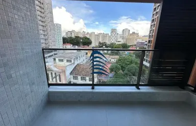 Apartamento tipo studio com 21,60m2 , nascente total, vista livre, piso em porcelanato, novo, nunca habitado. mobiliado.