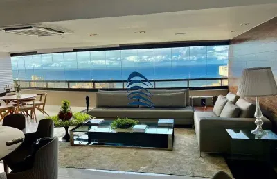 Oportunidade de morar na melhor cobertura do pituba ville - 4 suítes + gabinete - porteira fechada