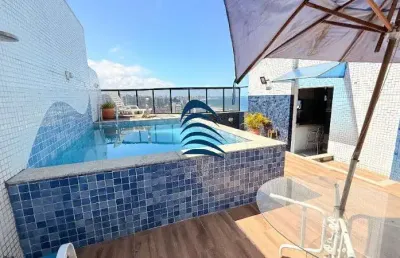 Bahia suítes residence   ?jardim armação cobertura duplex, 2/4 com 2 suítes, varanda, com piscina privativa, 148m