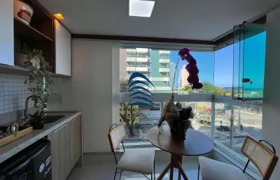 Lindo apartamento em jardim armação, nascente, 47m², 1 quarto e sala, sanitário social, cozinha aberta