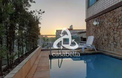 Cobertura com 4 dormitórios à venda, 283 m² por r$ 2.800.000,00 - ponta da praia - santos/sp