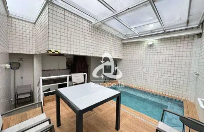 Cobertura com 3 dormitórios à venda, 137 m² por r$ 1.100.000,00 - campo grande - santos/sp