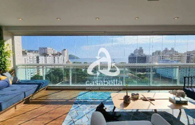 Apartamento com 3 dormitórios à venda, 325 m² por r$ 6.000.000,00 - aparecida - santos/sp