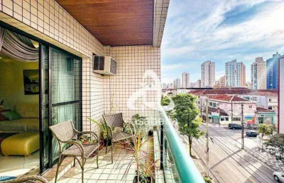 Apartamento com 3 dormitórios à venda, 149 m² por r$ 1.055.000,00 - embaré - santos/sp