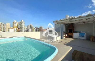 Cobertura com 3 dormitórios à venda, 110 m² por r$ 1.100.000,00 - campo grande - santos/sp