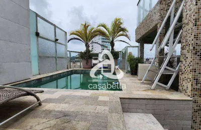 Cobertura com 2 dormitórios à venda, 289 m² por r$ 2.200.000,00 - ponta da praia - santos/sp