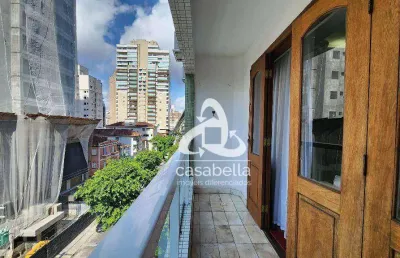 Apartamento com 4 dormitórios, 184 m² - venda por r$ 900.000,00 ou aluguel por r$ 6.500,00/mês - gonzaga - santos/sp